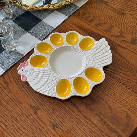 Vintage Ceramic Chicken Egg Platter - Picture 3 of 9